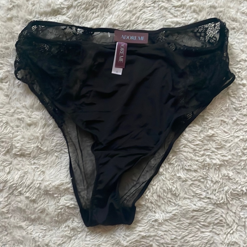 NWT black Adore Me high waisted underwear.